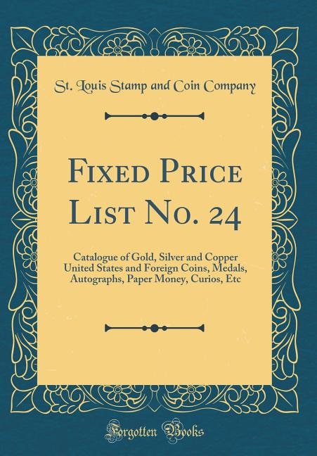 Front cover_Fixed Price List No. 24