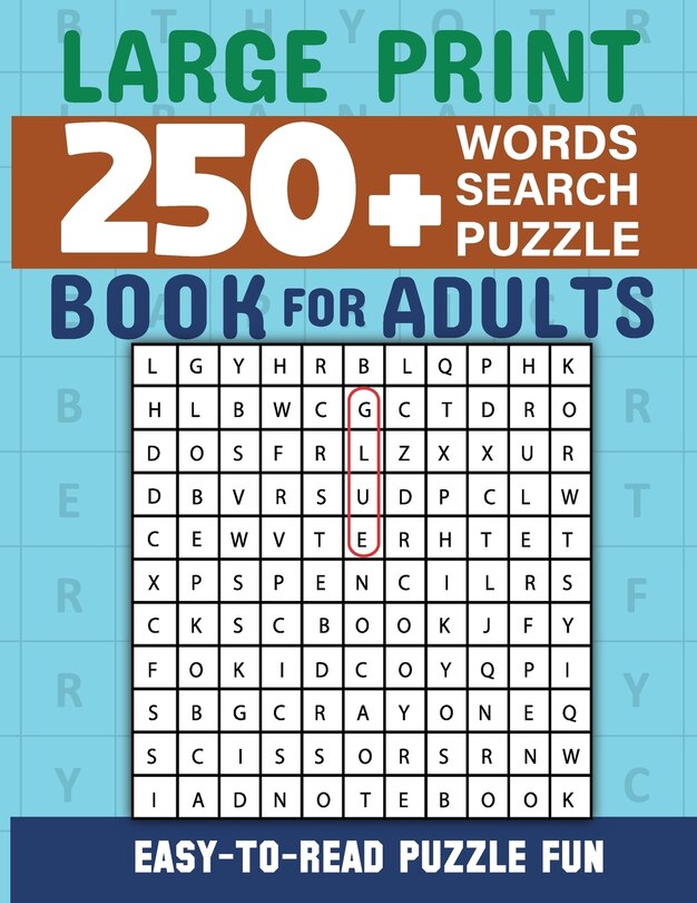 Front cover_Word Search Book 250 Word Puzzles with Solutions for Adults