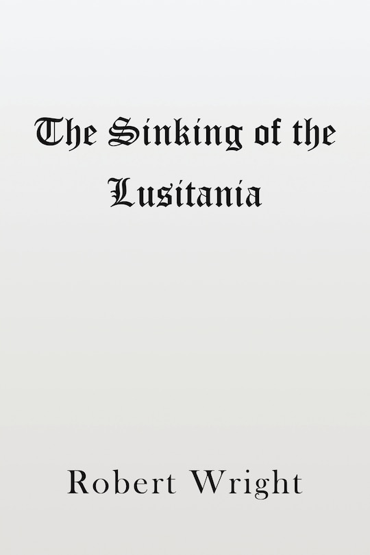 Couverture_The Sinking of the Lusitania
