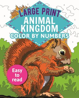Front cover_Large Print Animal Kingdom Color By Numbers