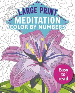 Front cover_Large Print Meditation Color By Numbers