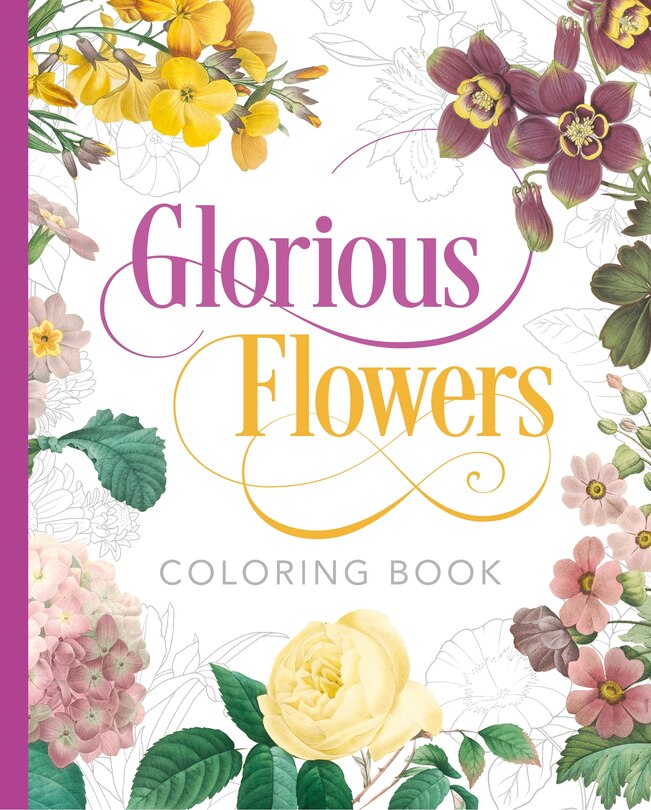Front cover_Glorious Flowers Coloring Book