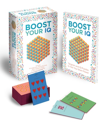 Boost Your IQ: Includes 64-page Puzzle Book, 48 Cards and a Press-Out Tangram Puzzle to Test Your Brain Power