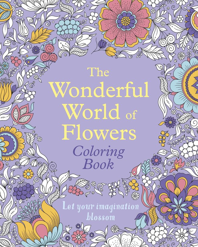 Front cover_The Wonderful World of Flowers Coloring Book