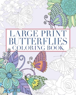 Front cover_Large Print Butterflies Coloring Book