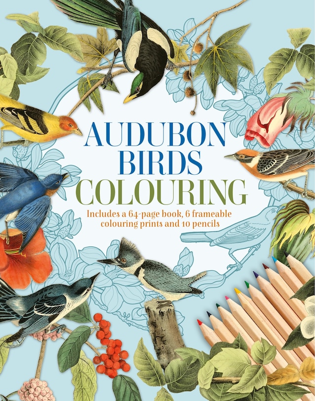 Front cover_Audubon Birds Colouring Kit