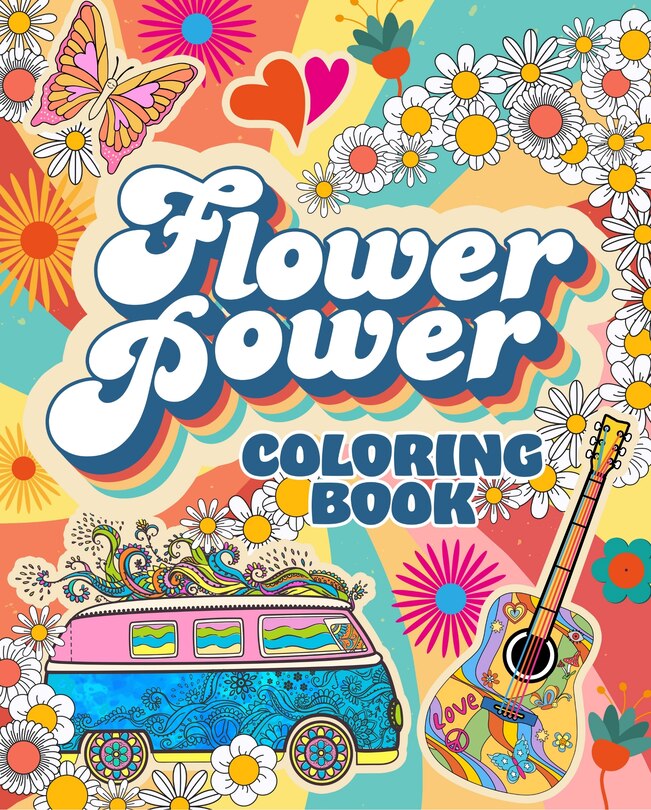 Couverture_Flower Power Coloring Book