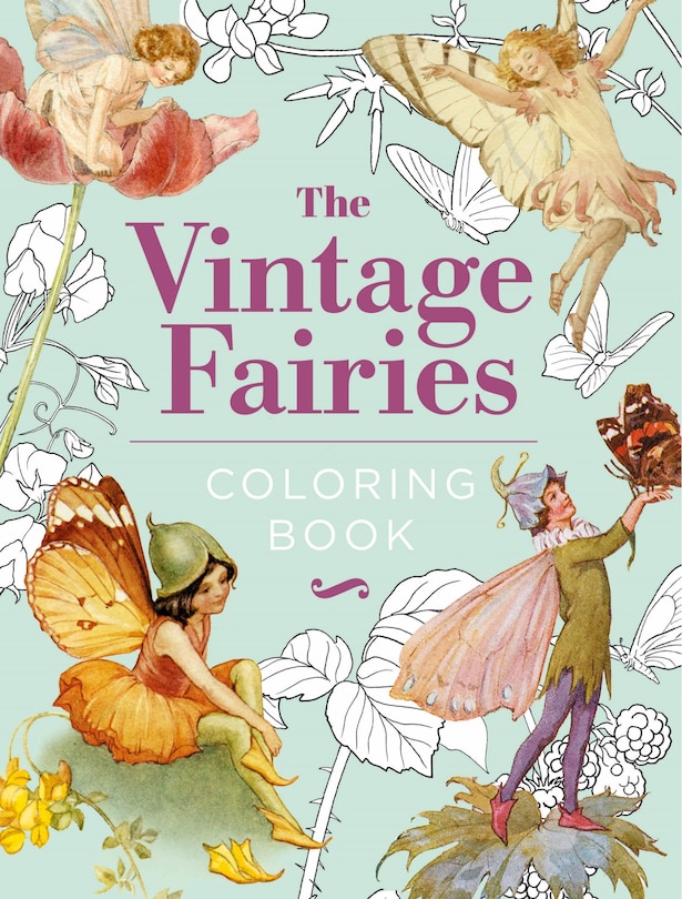 Front cover_The Vintage Fairies Coloring Book