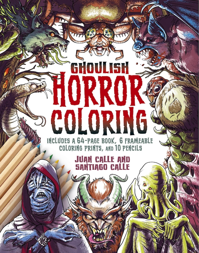 Front cover_The Ghoulish Horror Coloring Kit