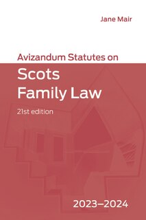 Front cover_Avizandum Statutes on Scots Family Law