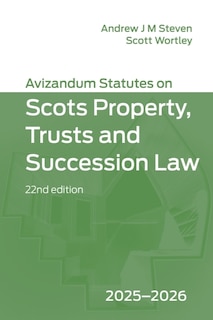 Front cover_Avizandum Statutes on Scots Property, Trusts and Succession Law