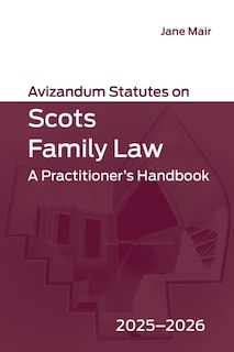 Front cover_Avizandum Statutes on Scots Family Law