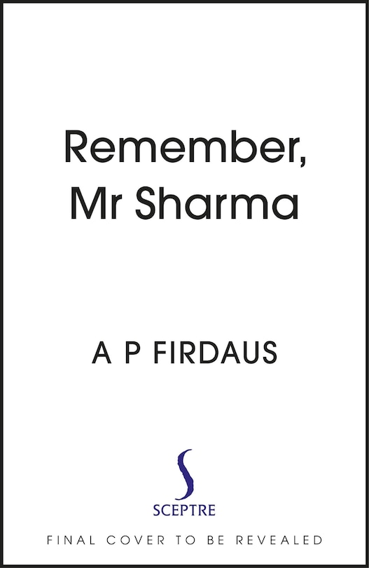 Couverture_Remember, Mr Sharma