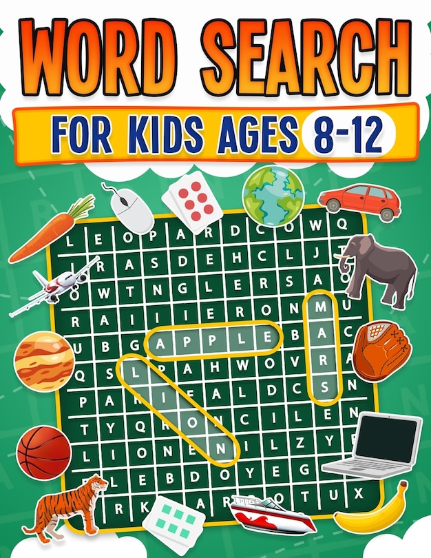 Word Search for Kids Ages 8-12 100 Fun Word Search Puzzles Kids Activity Book Large Print Paperback