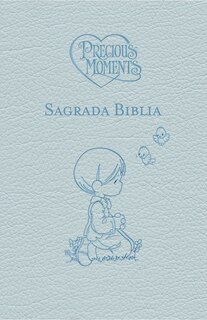 Front cover_Biblia Católica, Precious Moments™, Leathersoft, Azul celeste, Comfort Print