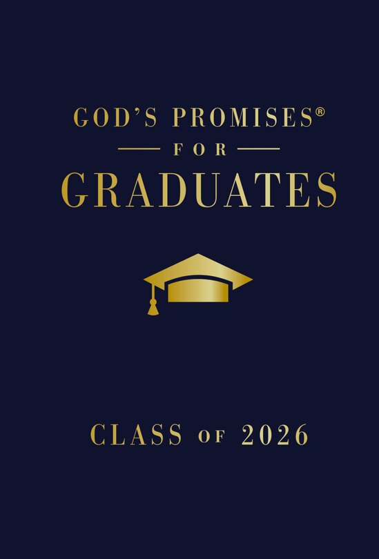 Front cover_God's Promises for Graduates: Class of 2026 - Navy NKJV
