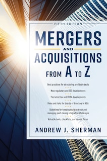 Couverture_Mergers and Acquisitions from A to Z Fifth Edition