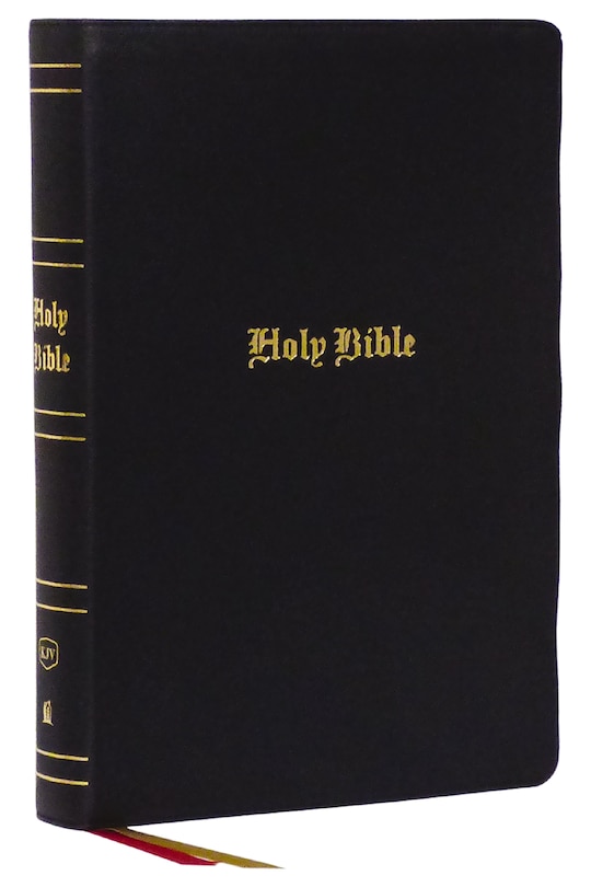 Front cover_KJV Holy Bible: Super Giant Print with 43,000 Cross References, Black Genuine Leather, Red Letter, Comfort Print: King James Version
