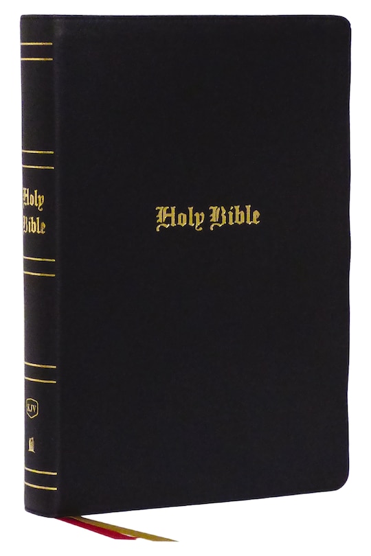 Front cover_KJV Holy Bible: Super Giant Print with 43,000 Cross References, Black Genuine Leather, Red Letter, Comfort Print (Thumb Indexed): King James Version