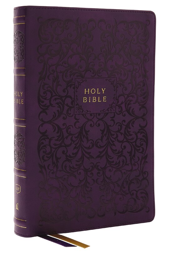 Front cover_KJV Holy Bible with 73,000 Center-Column Cross References, Purple Leathersoft, Red Letter, Comfort Print (Thumb Indexed): King James Version