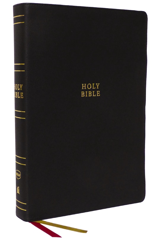 Couverture_NKJV Holy Bible, Super Giant Print Reference Bible, Black Genuine Leather, 43,000 Cross References, Red Letter, Comfort Print: New King James Version