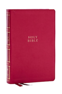 Front cover_NKJV, Compact Center-Column Reference Bible, Dark Rose Leathersoft, Red Letter, Comfort Print