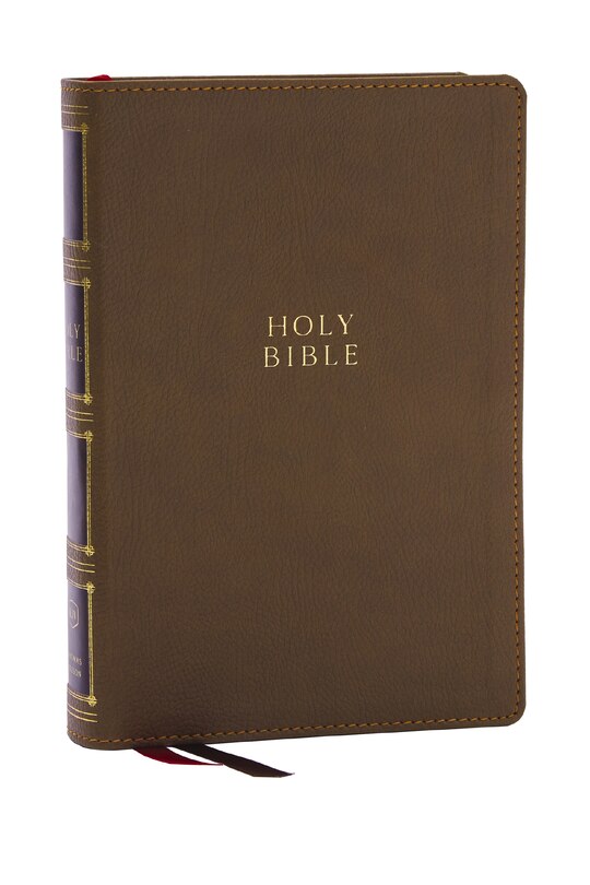 Front cover_KJV Holy Bible: Compact Bible with 43,000 Center-Column Cross References, Brown Leathersoft, Red Letter, Comfort Print: King James Version