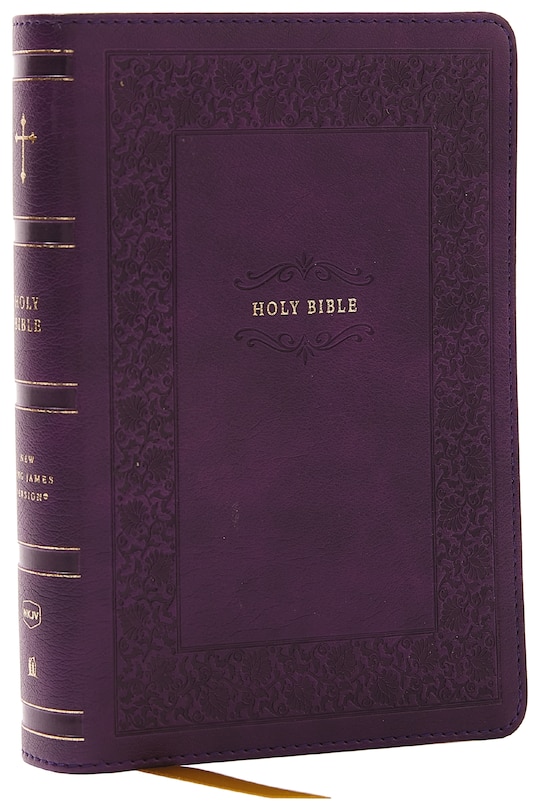Front cover_NKJV Compact Paragraph-Style Bible w/ 43,000 Cross References, Purple Leathersoft, Red Letter, Comfort Print: Holy Bible, New King James Version