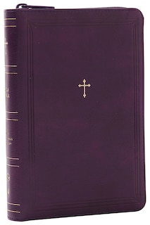 Front cover_NKJV Compact Paragraph-Style Bible w/ 43,000 Cross References, Purple Leathersoft with zipper, Red Letter, Comfort Print: Holy Bible, New King James Version