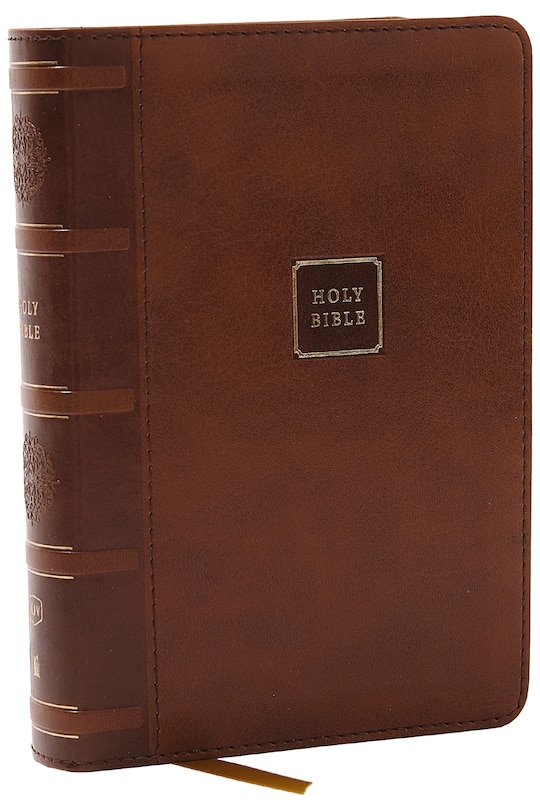 Front cover_KJV Holy Bible: Compact with 43,000 Cross References, Brown Leathersoft, Red Letter, Comfort Print: King James Version