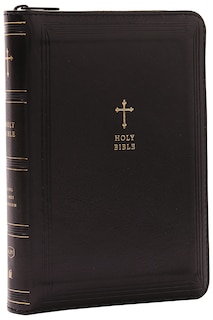 Front cover_KJV Holy Bible: Compact with 43,000 Cross References, Black Leathersoft with zipper, Red Letter, Comfort Print: King James Version