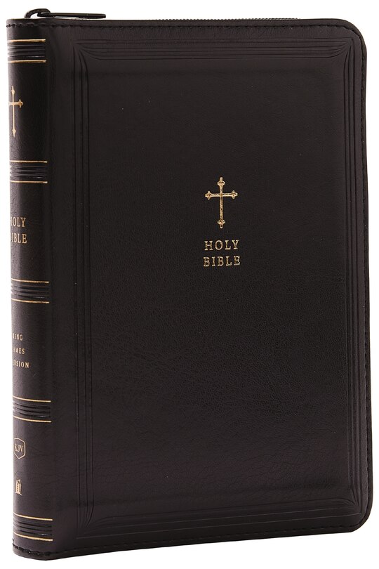 Front cover_KJV Holy Bible: Compact with 43,000 Cross References, Black Leathersoft with zipper, Red Letter, Comfort Print: King James Version