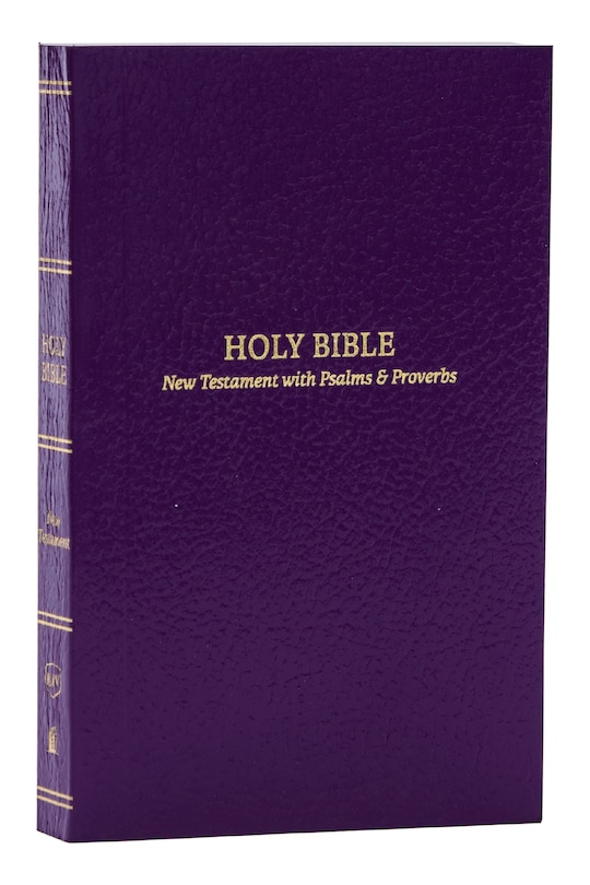 Front cover_KJV Holy Bible: Pocket New Testament with Psalms and Proverbs, Purple Softcover, Red Letter, Comfort Print: King James Version