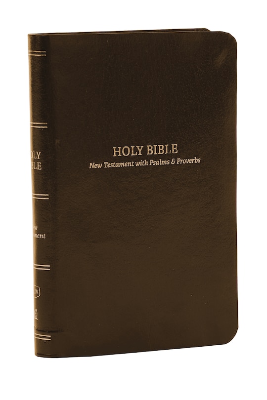 Front cover_KJV Holy Bible: Pocket New Testament with Psalms and Proverbs, Brown Leatherflex, Red Letter, Comfort Print: King James Version