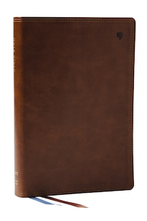 Couverture_NET Bible, Large Print Thinline with Cross References, Brown Leathersoft, Comfort Print