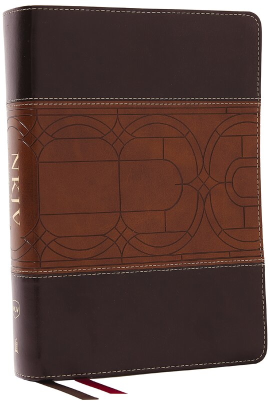 Front cover_NKJV Study Bible, Leathersoft, Brown, Full-Color, Comfort Print