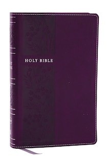 Couverture_NKJV Personal Size Large Print Bible with 43,000 Cross References, Purple Leathersoft, Red Letter, Comfort Print (Thumb Indexed)