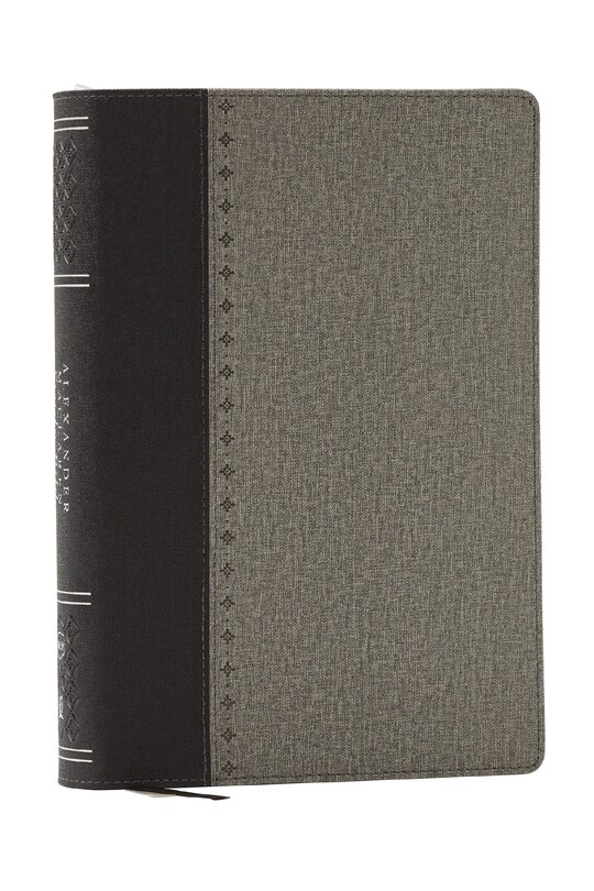 Couverture_Alexander Maclaren Study Bible: Encouragement and Insights for a Christ-Centered Life (NKJV, Black/Gray Leathersoft, Comfort Print, Thumb Indexed)