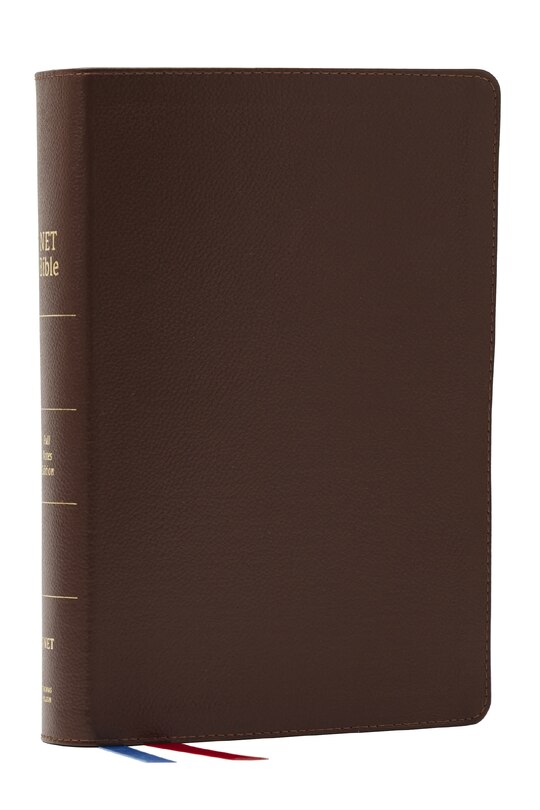 Front cover_NET Bible, Full Notes Edition (NET, Brown Genuine Leather, Comfort Print, Thumb Indexed)
