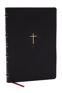 Front cover_RSV2CE, Thinline Large Print Catholic Bible, Black Leathersoft, Comfort Print