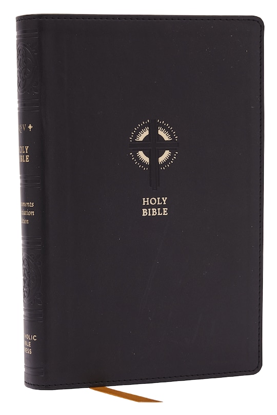 Couverture_NRSVCE Sacraments of Initiation Catholic Bible, Black Leathersoft, Comfort Print