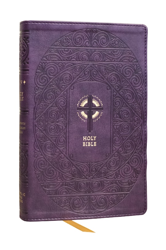 Front cover_NRSVCE Sacraments of Initiation Catholic Bible, Purple Leathersoft, Comfort Print