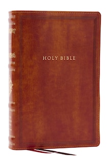 Front cover_RSV Personal Size Bible with Cross References, Brown Leathersoft, Thumb Indexed, (Sovereign Collection)