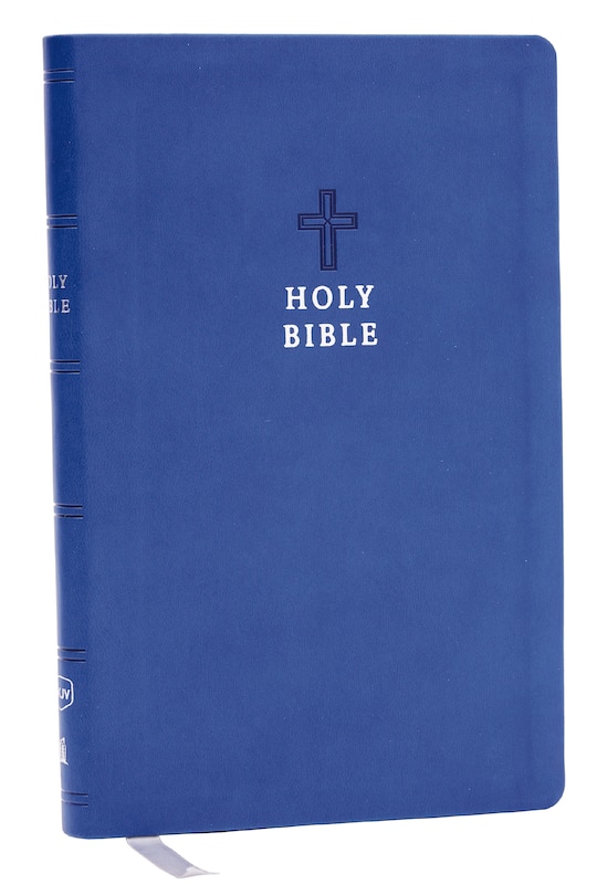 Couverture_NKJV Holy Bible, Value Ultra Thinline, Blue Leathersoft, Red Letter, Comfort Print