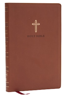 Front cover_NKJV Holy Bible, Ultra Thinline, Brown Leathersoft, Red Letter, Comfort Print