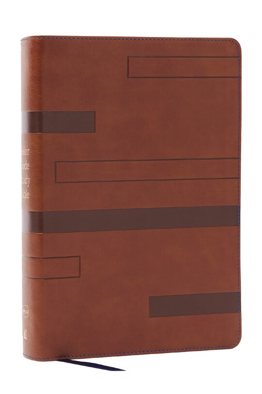 Front cover_Color Code Study Bible, Revealing God's Truth Color by Color (NKJV, Brown Leathersoft, Red Letter, Thumb Indexed)
