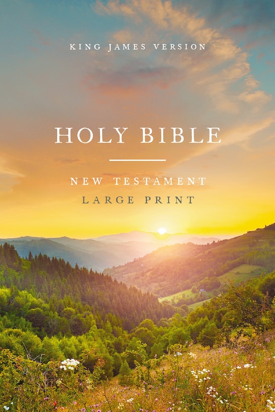 Front cover_KJV Large Print Outreach New Testament Bible, Scenic Softcover, Comfort Print