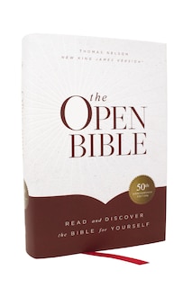 Front cover_The Open Bible: Read and Discover the Bible for Yourself (NKJV, Hardcover, Red Letter, Comfort Print)