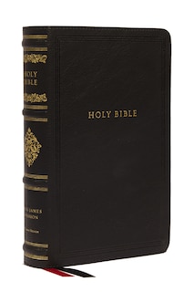 Front cover_KJV Large Print Reference Bible, Black Leathersoft, Red Letter, Comfort Print, Thumb Indexed (Sovereign Collection)