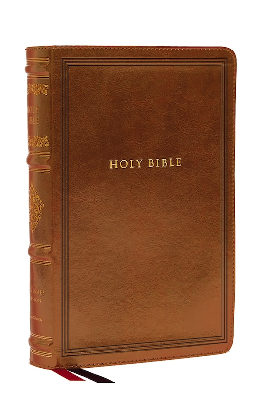 Couverture_KJV Large Print Reference Bible, Brown Leathersoft, Red Letter, Comfort Print (Sovereign Collection)